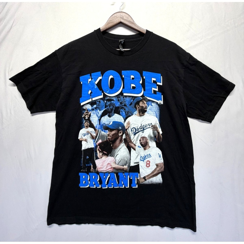 Los Angeles Dodgers T-Shirt Men Large Black Kobe Bryant Player Tees MLB Baseball